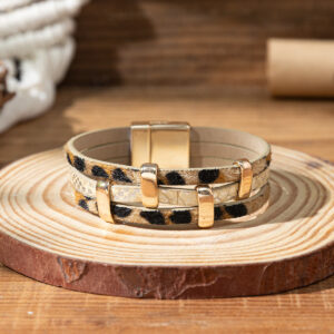 24110505-khaki / Leather + alloy