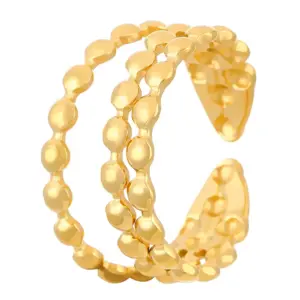 20 18K Real Gold Three-Layer Dotted K-687