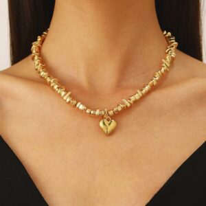 01 kc gold love heart (necklace) 6479