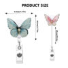 Wholesale 3D butterfly rhinestone easy-pull buckle rotating telescopic keychain