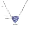 Wholesale Simple Style Heart Shape Stainless Steel Plating Zircon Pendant Necklace
