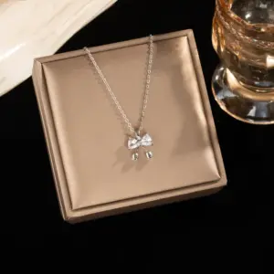 Silver, Butterfly Bow with Tassel, Bell Orchid