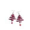 Wholesale Geometric beaded Christmas tree acrylic earrings