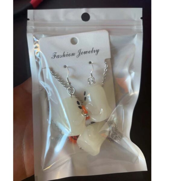 Wholesale Halloween 3D Glow-in-the-Dark Ghost Pumpkin Candy Corn Pendant Earrings
