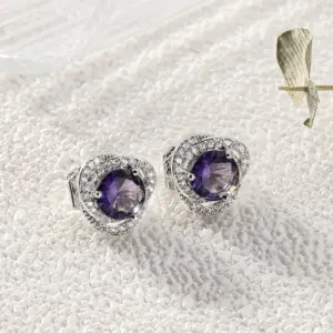 Ear Studs-Purple / One Size / 1.2*1.2