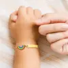 PVD Coated Gold Plated Rainbow Heart Shape Strawberry 201 Stainless Steel Sweet Simple Style Waterproof Non Tarnish 201 Stainless Steel Bracelets