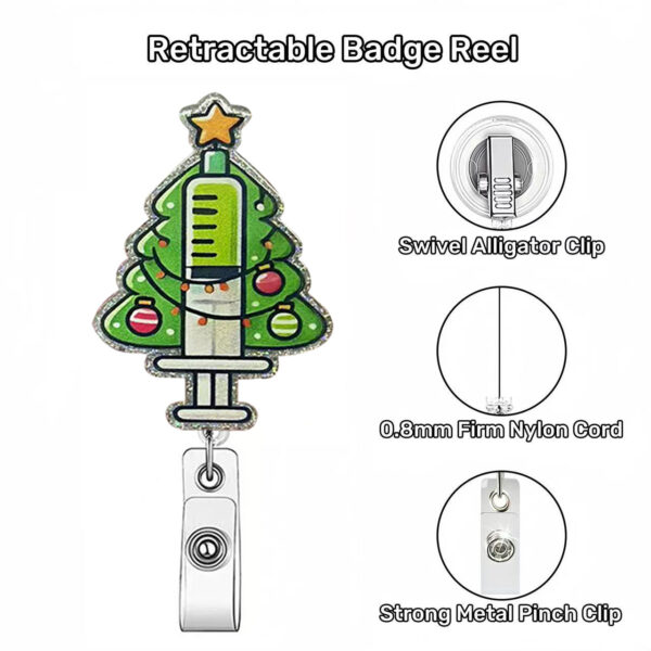 Wholesale Acrylic Christmas Cartoon Badge Clip Christmas Tree Clip