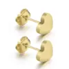 Wholesale Simple Style Titanium Steel Heart Shape Stud Earrings