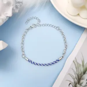 O-Ring Chain Milan Rope Blue and / White