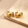 Wholesale 304 Stainless Steel Vacuum Plated Gold C Shaped O Shaped U Shaped Earrings Fashionable Modern Casual Everyday Earrings For Women