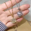 Wholesale PVD Coated Real Gold Plated Cross Moon Stainless Steel Fashion Waterproof Non Tarnish Pendant Necklace