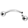 Wholesale 1 Piece Titanium Alloy Simple Style Eyebrow Studs Solid Color Lip Rings Eyebrow Studs