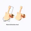 Wholesale PVD Coated 18K Gold Real Gold Plated Violin 304 Stainless Steel Fashion Waterproof Non Tarnish Ear Studs