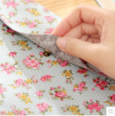 Wholesale Elegant File Bag Floral A4 File Bag Felt File Bag A4 Snap Folder Elegant Pencil Bag