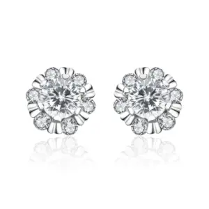 Fashion Plum Stud Earrings 1 Karat
