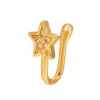 Fashion Copper Inlaid Zircon Star Nose Nail Wholesale Nihaojewelry Nose Pin