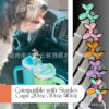 oly-97743968776710052252bd8ffcdc7056 Wholesale sweetheart series straw cover straw cap silicone dust plug cute anime party straw decoration products
