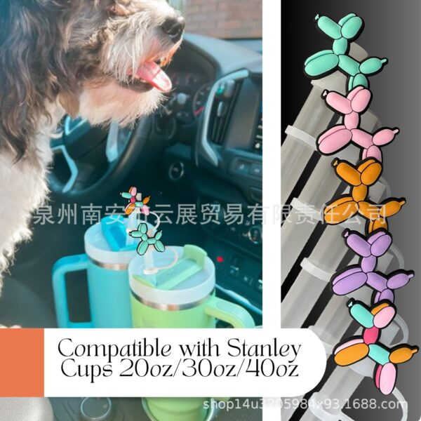 oly-97743968776710052252bd8ffcdc7056 Wholesale sweetheart series straw cover straw cap silicone dust plug cute anime party straw decoration products