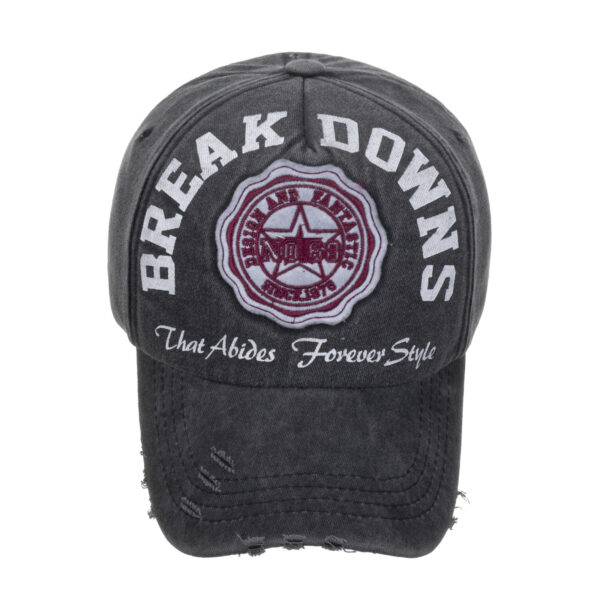 Wholesale Cross-border wash cotton new letter printed patch embroidered baseball cap washed outdoor old cap B1065
