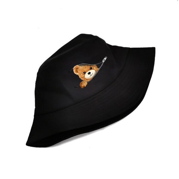 Wholesale Cross-border New Printed Bear Fisherman Hat Japanese and Korean Face Small Basin Hat Foreign Trade Men's and Women's Outdoor Sunshade Hat Sunscreen Hat