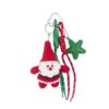 Wholesale Christmas wool pendant DIY five-pointed star keychain