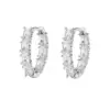 Wholesale 1 Pair Elegant Luxurious Shiny V Shape Plating Hollow Out Inlay Copper Zircon 18k Gold Plated Earrings