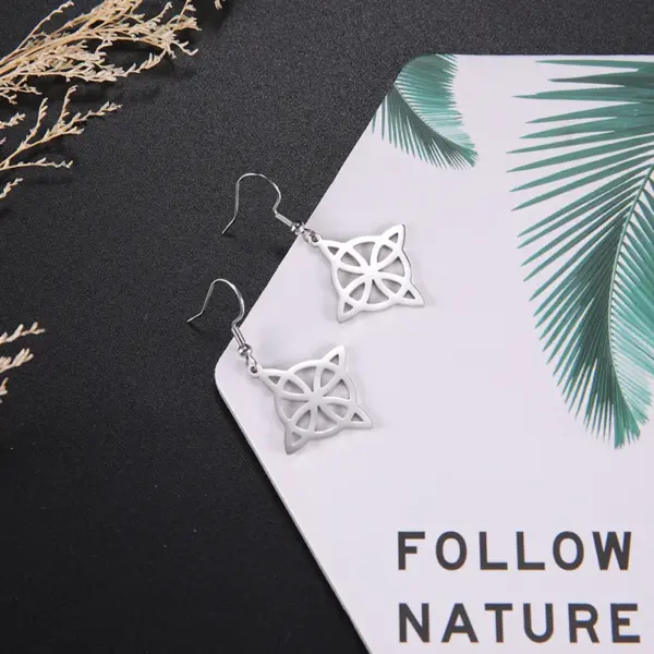 Stainless Steel Iron Symbol Simple Style Hollow Out Silver Ear Hook