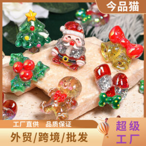 Wholesale Santa Claus beaded gingerbread man cartoon loose beads