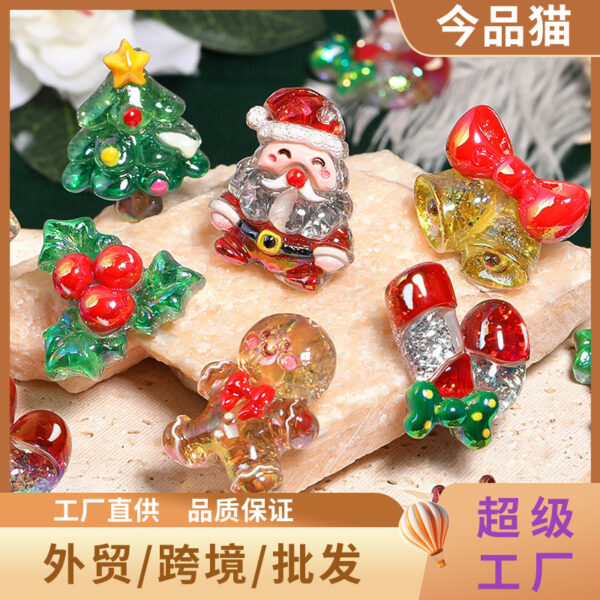 Wholesale Santa Claus beaded gingerbread man cartoon loose beads