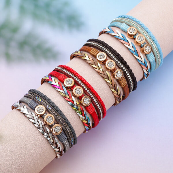 Wholesale Pu Leather Braided Bracelet