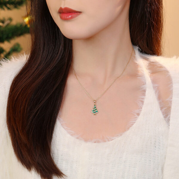 Wholesale Colorful Christmas Tree Necklace