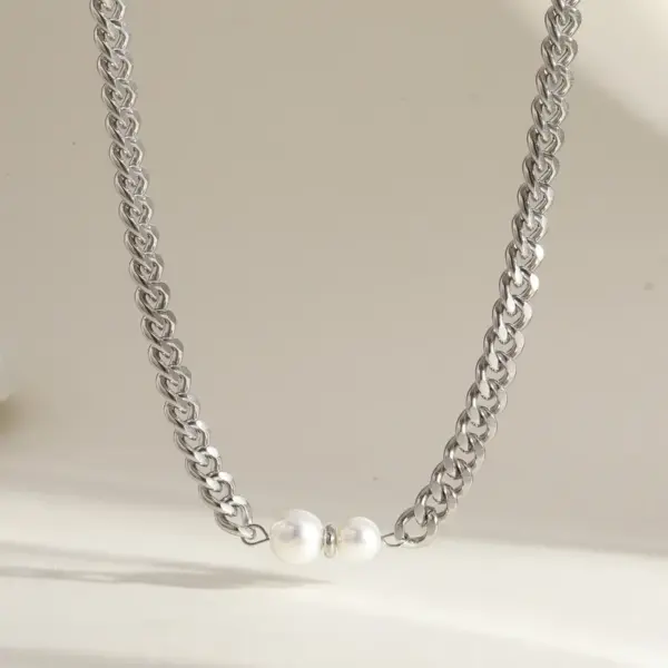 Wholesale Vacuum Electroplating (In Furnace) Plated 18K Real Gold 303201 Stainless Steel Pearl Elegant Vintage Romantic Jewelry Set