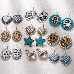 oly-979fa3b12b733ee34add888c627b1c27 Wholesale Bohemian Turquoise Leopard Print Earrings