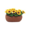 Wholesale 1:12 doll house accessories dollhouse simulation mini clay flower red pottery pot sunflower flower model