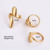 Wholesale Fully Managed Cross-border European and American Jewelry Fashion Personality Geometric Drop Ring 3 Piece Set Niche Opening Design Ring