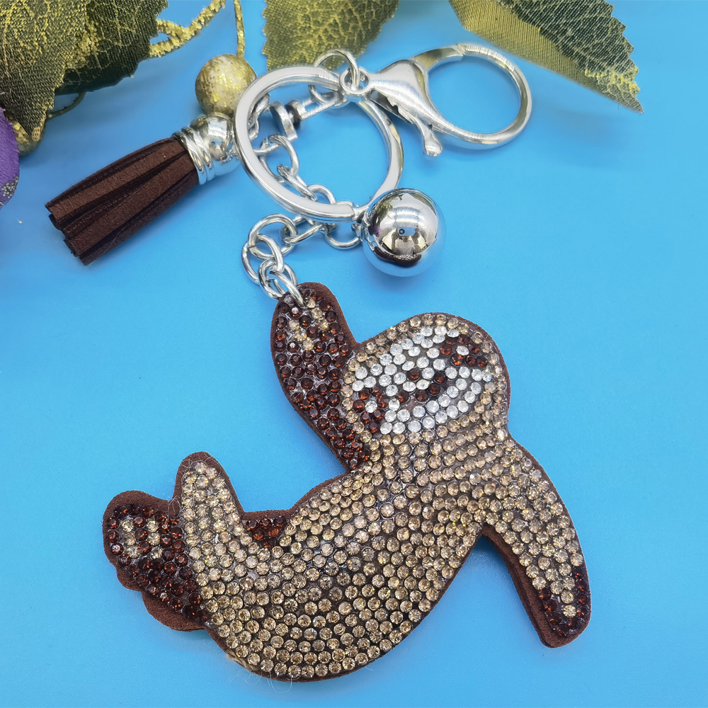 Wholesale Cartoon diamond studded keychain