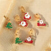 oly-97a77e82a209ca358f9deb2bfcacaaee Wholesale Christmas jewelry, stainless steel Christmas tree earrings