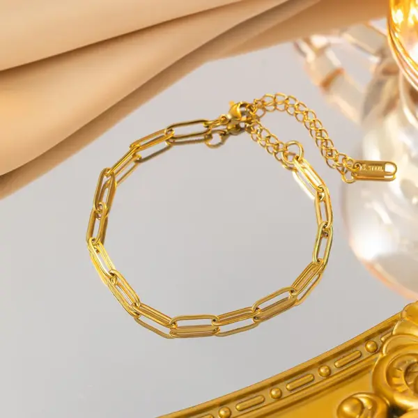 Wholesale Jewelry Basic Simple Style Geometric Titanium Steel Plating Necklace