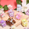 Wholesale Cute cartoon cream colored teddy bear bead