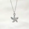 Wholesale Jewelry Beach Starfish 304 Stainless Steel Cable Chain Pendant Necklace