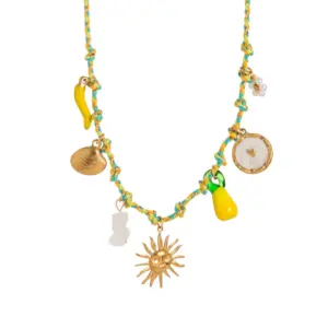 Sun Green Rope Necklace