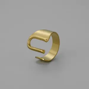 Gold U Open Ring J382-21 / Adjustable Opening