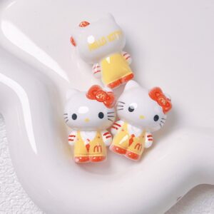 03-White and Yellow / [Sold per piece] Size approx. 19 x 26 mm, aperture approx. 3.3 mm