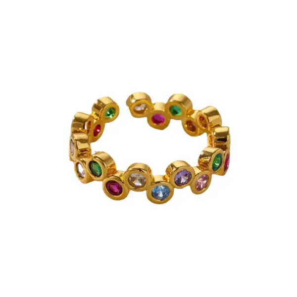 Geometric Electroplating Copper Open Rings Women's