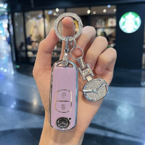 Mazda B- Smart 2 Key [Purple Single Shell] + Diamond Set Car Mark