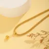 Wholesale PVD Coated Real Gold Plated 18K Gold Devil's Eye Heart Shape Flower Titanium Steel Simple Style Waterproof Non Tarnish Titanium Steel Necklace