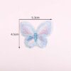 Wholesale Factory direct explosive clothing accessories embroidery patch color double magic color organza embroidery butterfly cloth stickers