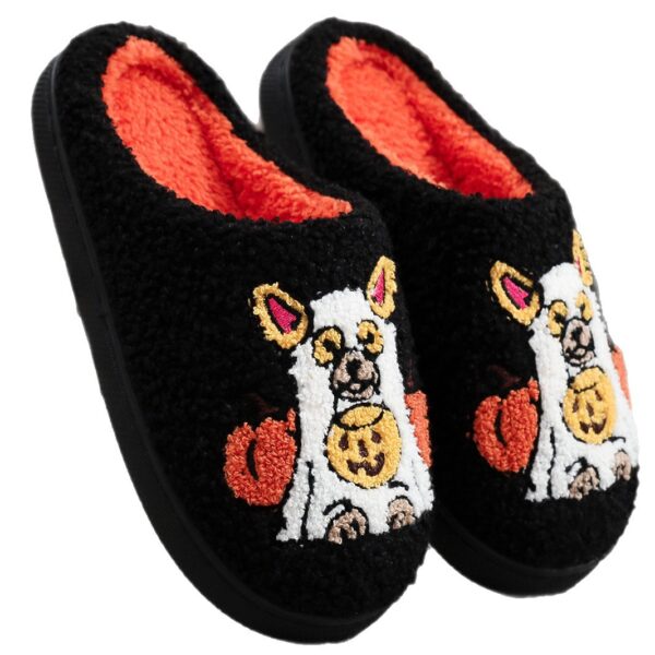 oly-97c9d048e1b79d7d68fa1a6923814311 Wholesale Ins Popular Halloween Pumpkin Pet Dog Cotton Slippers Female Cartoon Warm Fur Slippers Male Spookyseason