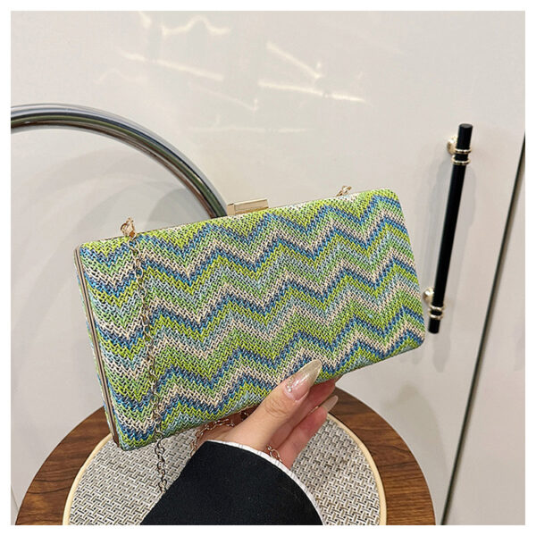 Wholesale 2025 Summer New Cross-border Niche Personalized Shoulder Bag Small Square Bag Portable Chain Rainbow Evening Bag