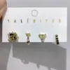 Wholesale 1 Set Yakemiyou Cool Style Cartoon Inlay Copper Zircon 14K Gold Plated Ear Studs